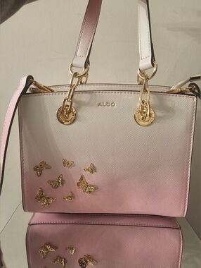 ALDO Pink Ombre Butterfly Tote Bag